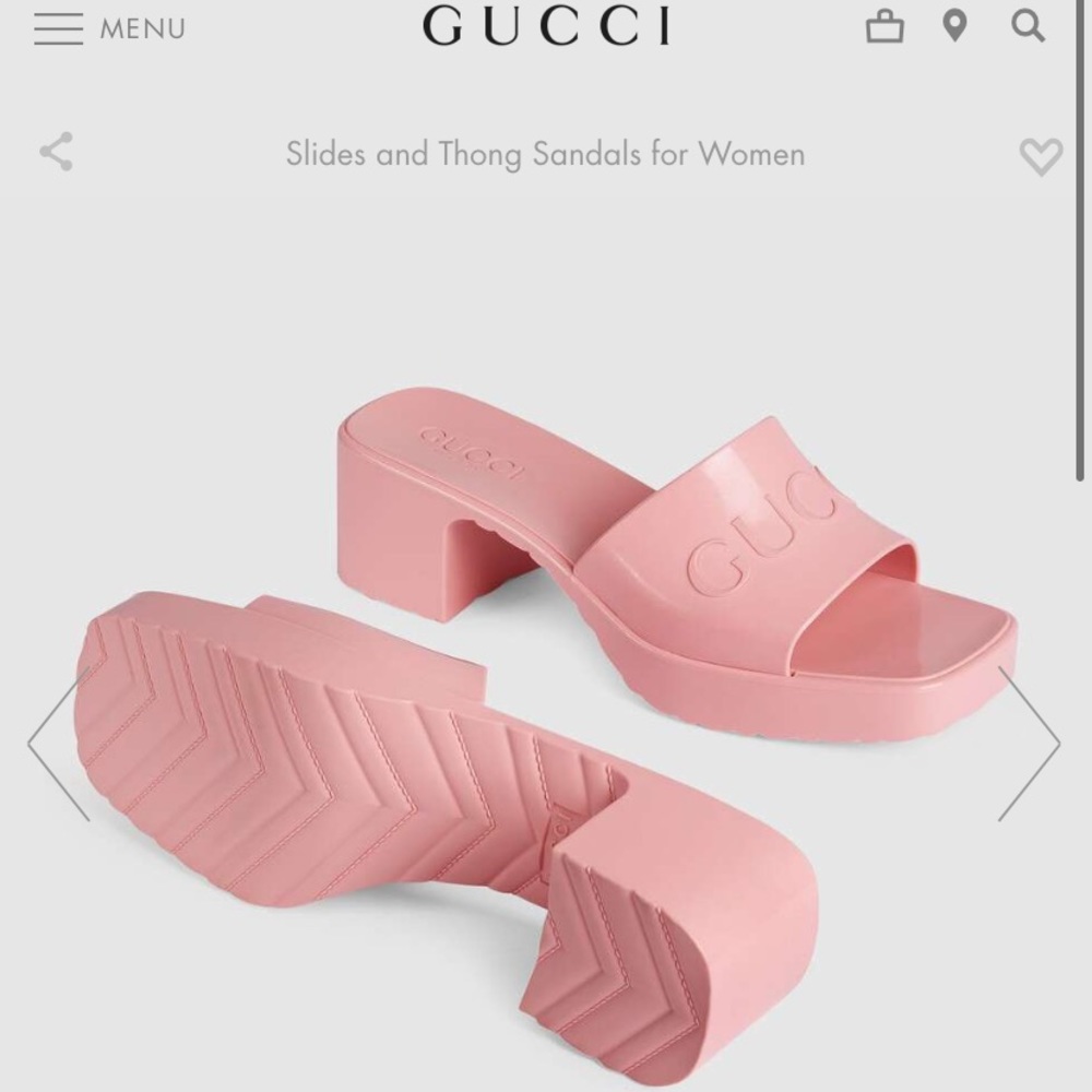 Gucci pastel pink sandals